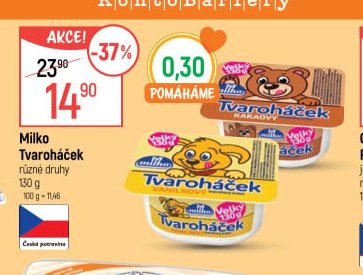 Milko Tvaroháček různé druhy 130 g