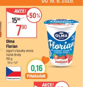 Olma Florian jogurt s kousky ovoce 150 g