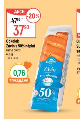 Odkolek Závin s 50% náplní 400 g