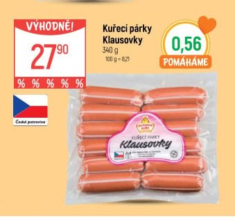 Kuřecí párky Klausovky 340 g