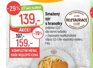 Smažený sýr s hranolky