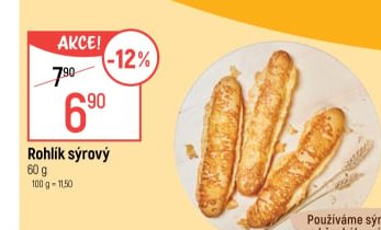 Rohlík sýrový