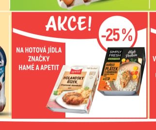 Na hotová jídla značky Hamé a Apetit