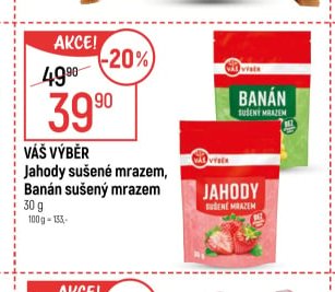 Váš Výběr Jahody sušené mrazem, Banán sušený mrazem