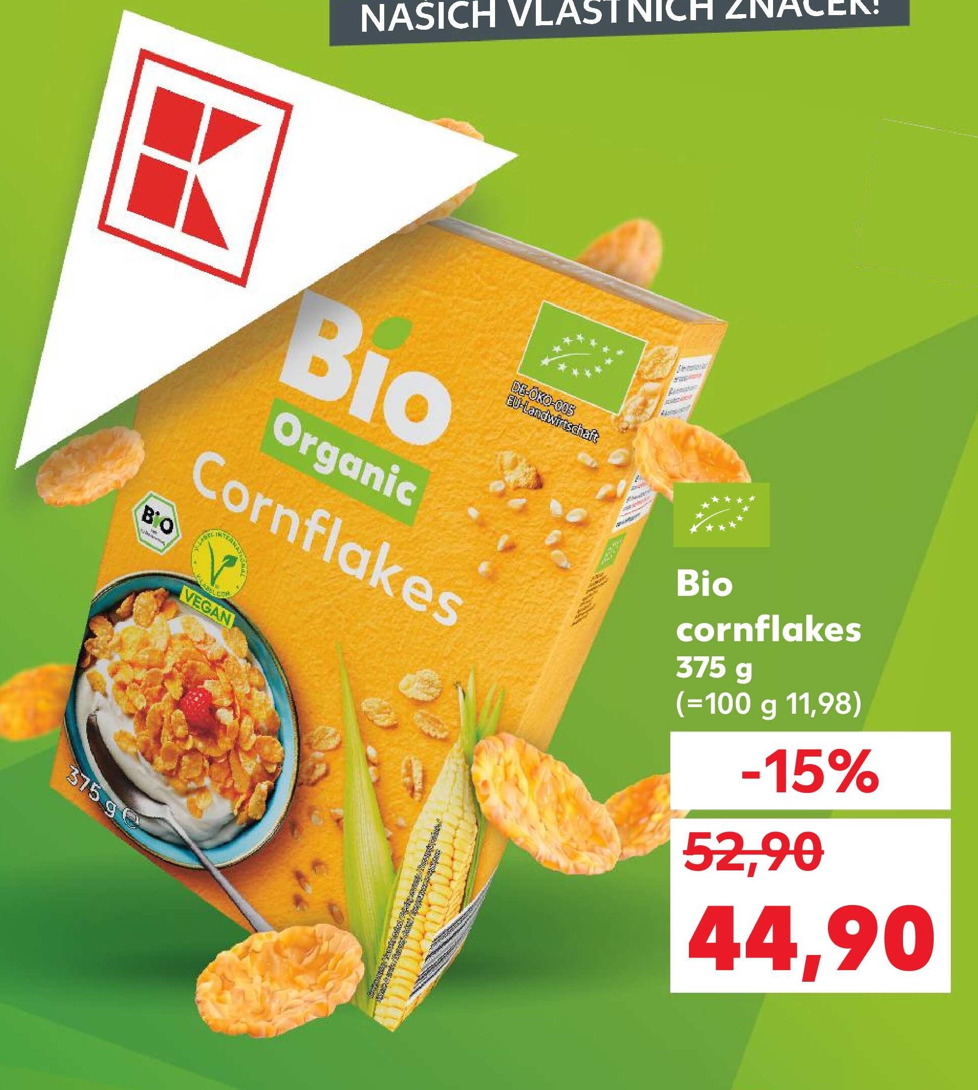Bio cornflakes 375 g