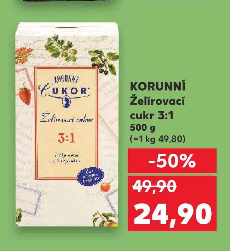 KORUNNÍ Želírovací cukr 3:1 500 g