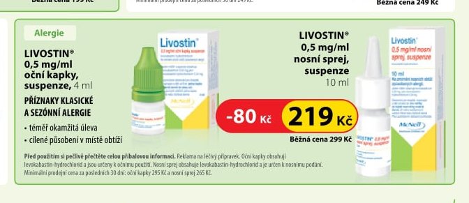 LIVOSTIN 0,5 mg/ml oční kapky, 4 ml