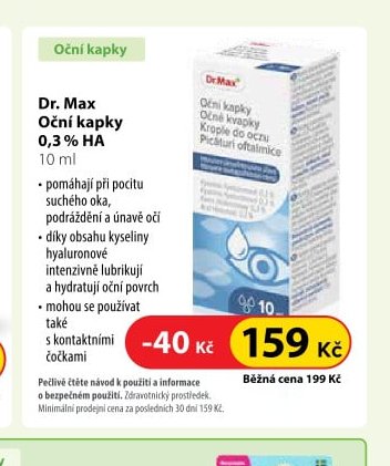 Dr. Max Oční kapky 0,3 % HA 10 ml