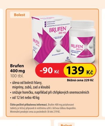 Brufen 400 mg, 100 tbl.