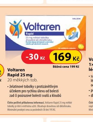 Voltaren Rapid 25 mg, 20 měkkých tob.