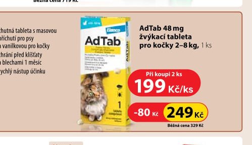 AdTab 48 mg žvýkací tableta pro kočky 2-8 kg