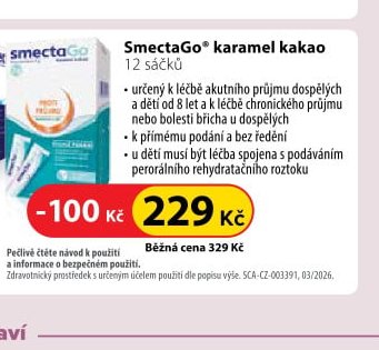 SmectaGo karamel kakao 12 sáčků
