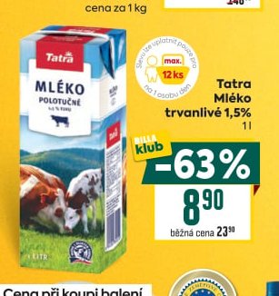 Tatra Mléko trvanlivé 1,5%