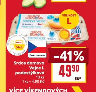 Srdce domova Vejce L podestýlková
