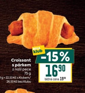 Croissant s párkem