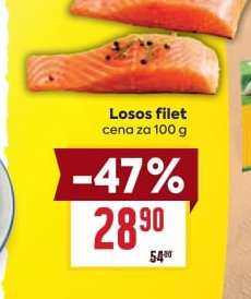 Losos filet cena za 100 g