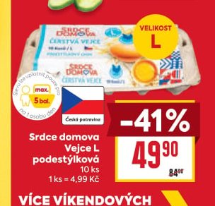 Srdce domova Vejce L podestýlková