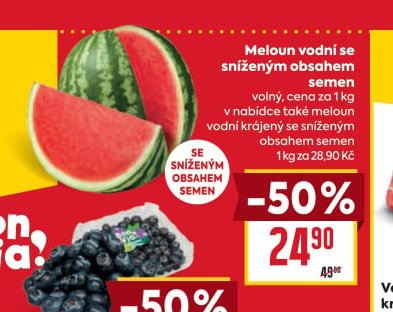 Meloun vodní se sníženým obsahem semen