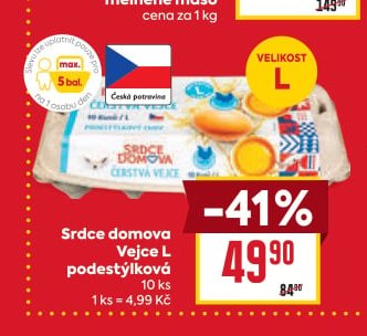 Srdce domova Vejce L podestýlková