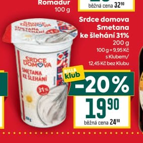 Srdce domova Smetana ke šlehání