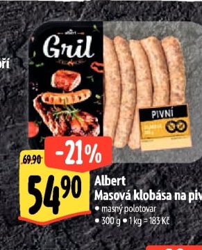 Albert Masová klobása na pivu