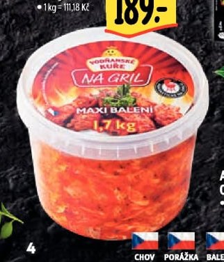 Vodňanské kuře na gril (Maxi balení)