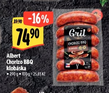 Albert Chorizo BBQ klobáska
