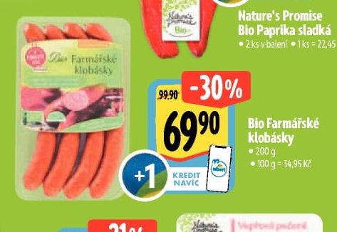 Bio Farmářské klobásky