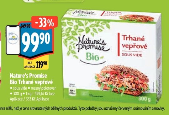Nature's Promise Bio Trhané vepřové