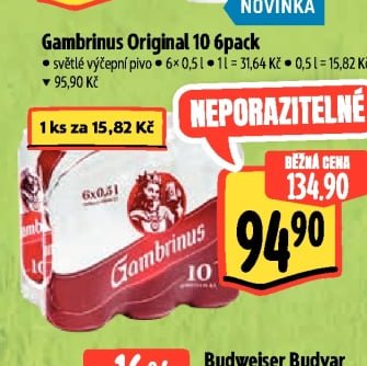 Gambrinus Original 10 6pack