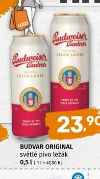 Budvar Original světlé pivo ležák