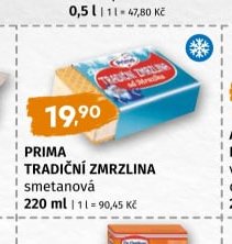 Prima tradiční zmrzlina smetanová