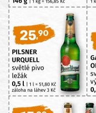 Pilsner Urquell světlé pivo ležák