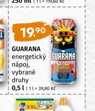 Guarana energetický nápoj