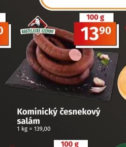 Kominický česnekový salám