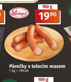 Párečky s telecím masem