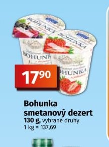 Bohunka smetanový dezert