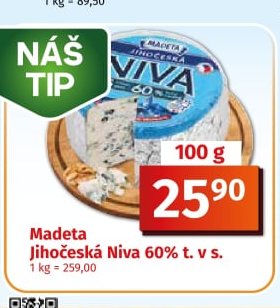 Madeta Jihočeská Niva 60% t. v s.
