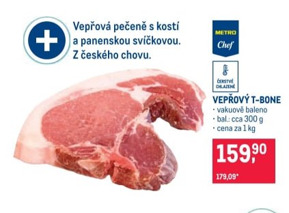 Vepřová pečeně s kostí a panenskou svíčkovou