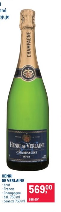 HENRI DE VERLAINE CHAMPAGNE