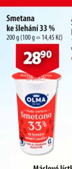 Smetana ke šlehání 33 %