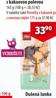 Máslové lístky s kakaovou polevou