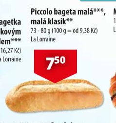 Piccolo bageta malá, malá klasik