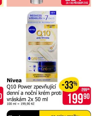 Nivea Q10 Power zpevňující denní a noční krém proti vráskám 2x 50 ml