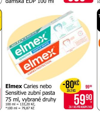 Elmex Caries nebo Sensitive zubní pasta 75 ml