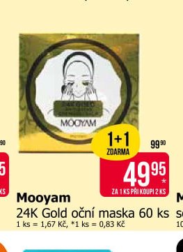 Mooyam 24K Gold oční maska 60 ks