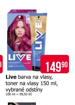 Live barva na vlasy, toner na vlasy 150 ml, vybrané odstíny