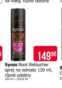Syoss Root Retoucher sprej na odrosty 120 ml, různé odstíny