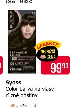 Syoss Color barva na vlasy, různé odstíny