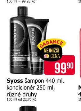 Syoss šampon 440 ml, kondicionér 250 ml, různé druhy
